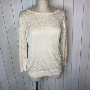 Cupio sequin long sleeve top size L